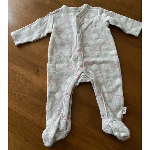 Target Other - Target Tiny Baby Bodysuit Grey White & Pink